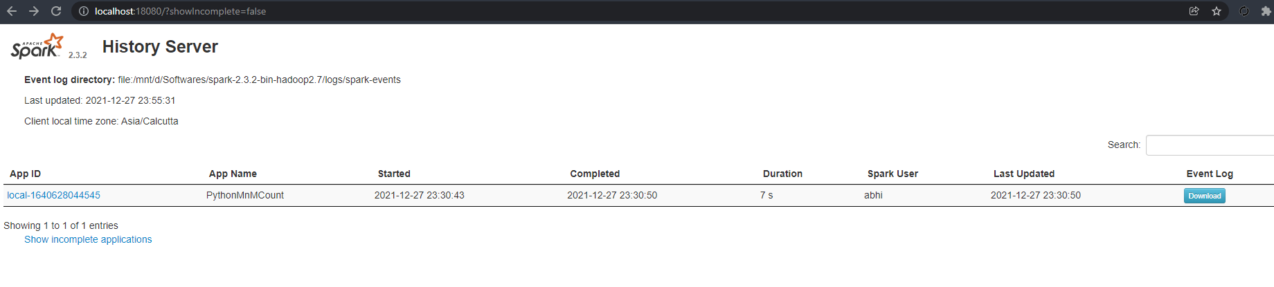 Enabling the Spark History Server on Spark Standalone